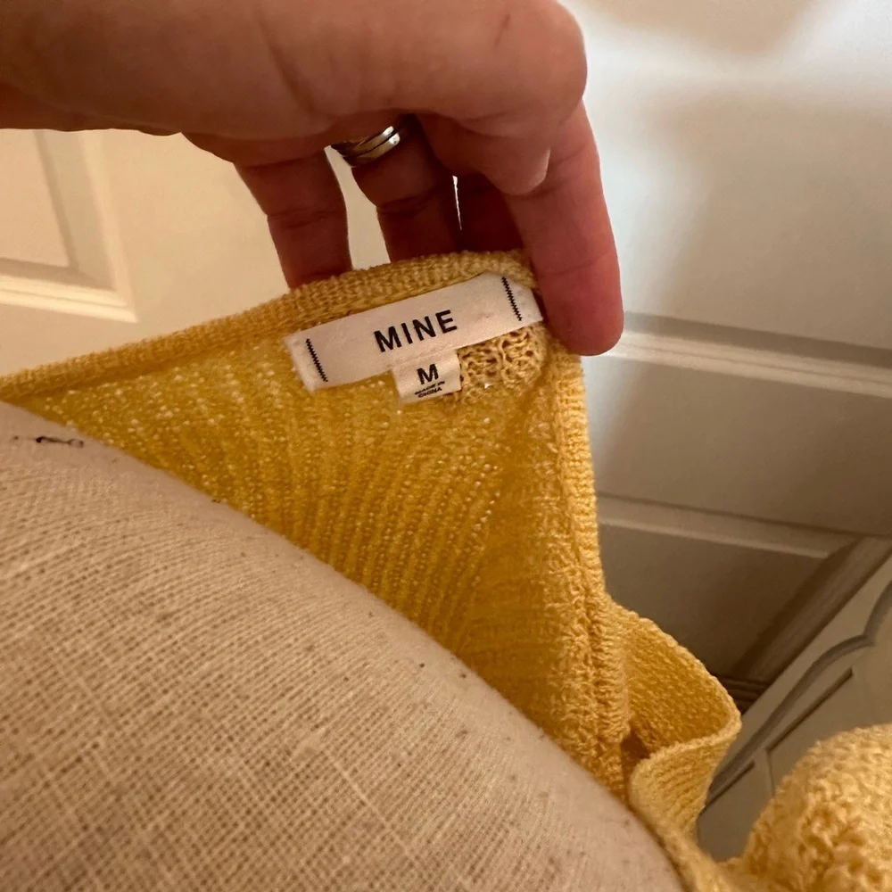 Yellow Knit Sleeveless Top - Picture 3 of 4